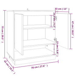 Buffet Chêne fumé 70x41x75 cm Aggloméré