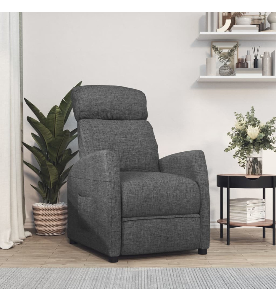 Fauteuil inclinable Gris foncé Tissu