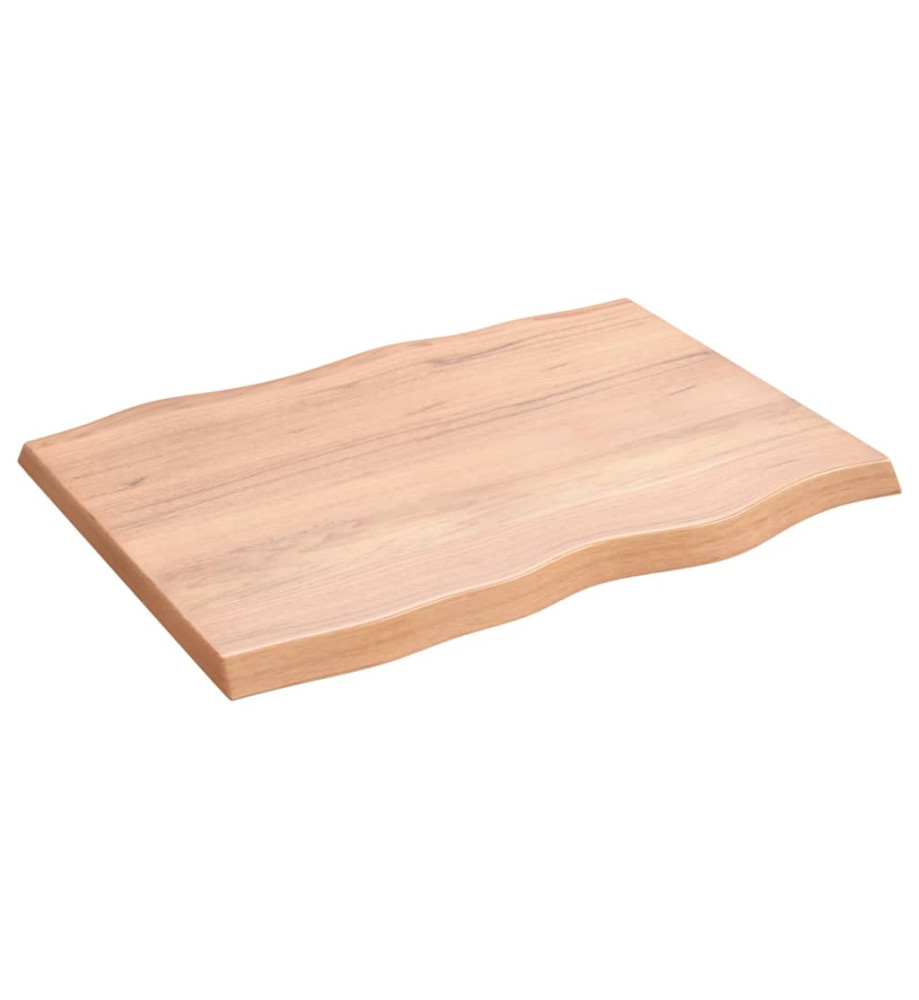 Dessus de table bois chêne massif traité bordure assortie