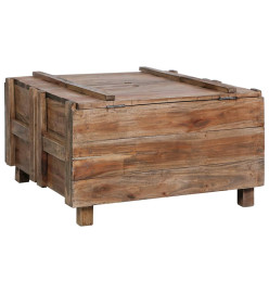 Table basse 65x65x38 cm Bois de récupération solide