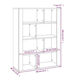 Buffet Sonoma gris 80x30x106 cm Bois d'ingénierie