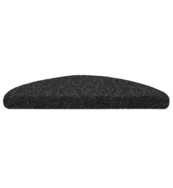 Tapis autoadhésifs de marches 5 pcs Noir 56x17x3 cm Aiguilleté