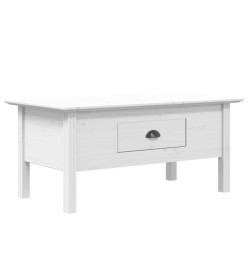 Table basse BODO blanc 100x55x45 cm bois de pin massif