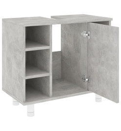 Armoire de salle de bain Gris béton 60x32x53,5 cm Aggloméré