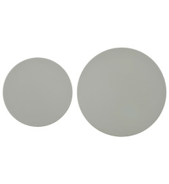 Tables d'appoint 2 pcs Gris Pin massif