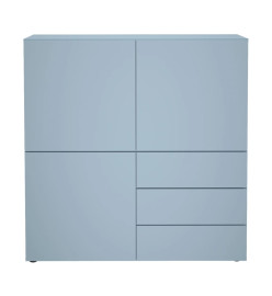 FMD Armoire avec 3 tiroirs et 3 portes 99x31,5x101,2 cm Bleu