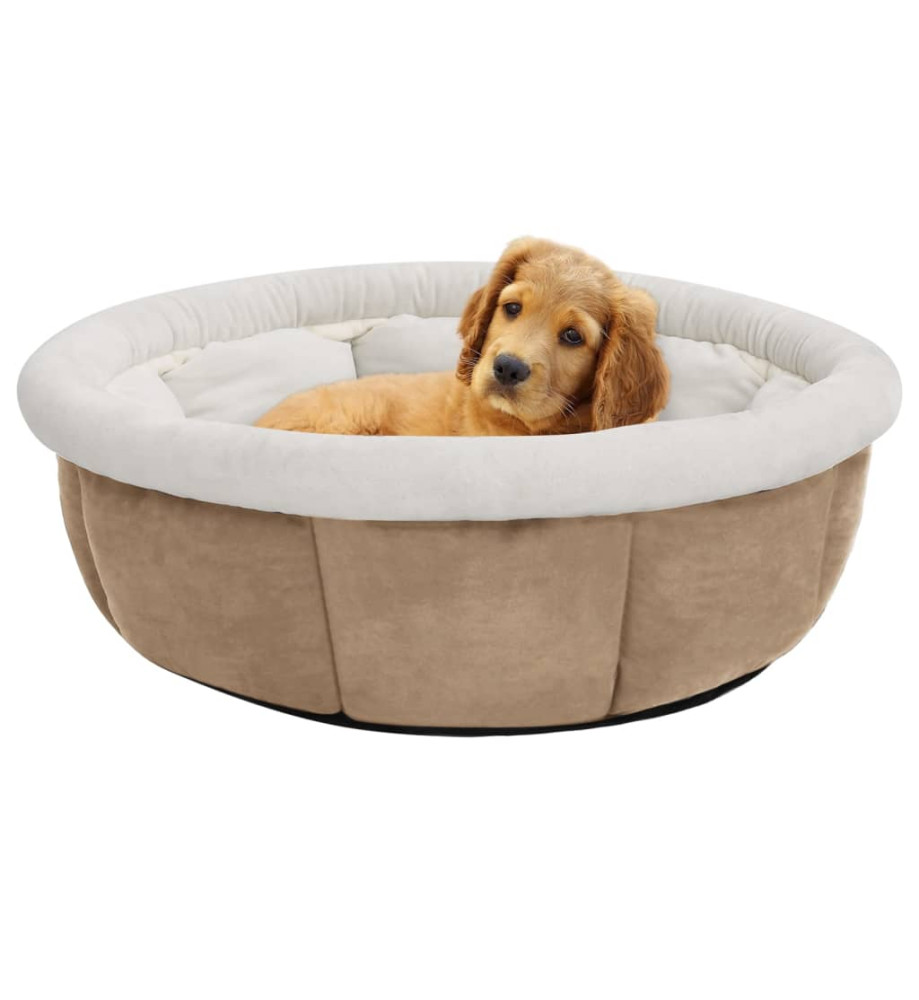 Lit pour chien 59x59x24 cm Beige