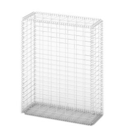 Panier de gabion avec couvercle Fil galvanisé 100 x 80 x 30 cm