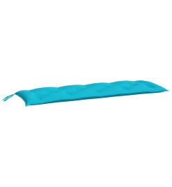 Coussins de banc de jardin lot de 2 turquoise 150x50x7 cm tissu