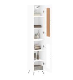 Buffet haut Blanc 34,5x34x180 cm Bois d'ingénierie