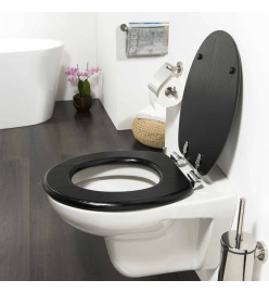 Tiger Abattant WC à fermeture en douceur Blackwash MDF Noir 252030746