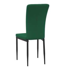 Chaises à manger lot de 4 Vert foncé Velours