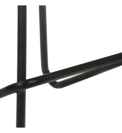 Tabourets de bar lot de 4 noir cuir véritable