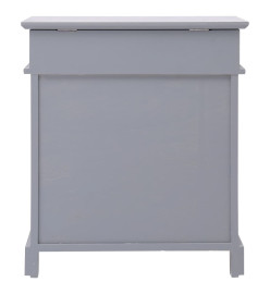 Armoire à chaussures Gris 50 x 28 x 58 cm Bois de Paulownia