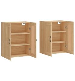 Armoires murales 2 pcs chêne sonoma bois d'ingénierie