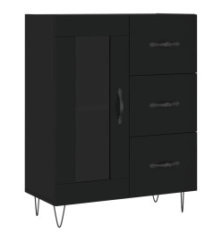 Buffet haut Noir 69,5x34x180 cm Bois d'ingénierie