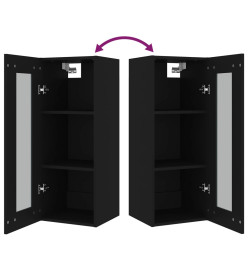 Armoire murale suspendue Noir 34,5x34x90 cm