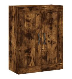 Armoire murale chêne fumé 69,5x34x90 cm bois d'ingénierie