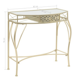 Table d'appoint Style français Métal 82 x 39 x 76 cm Doré