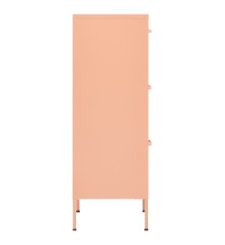 Armoire de rangement Rose 42,5x35x101,5 cm Acier