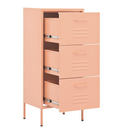 Armoire de rangement Rose 42,5x35x101,5 cm Acier