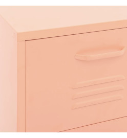 Armoire de rangement Rose 42,5x35x101,5 cm Acier