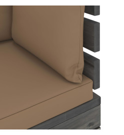 Salon palette de jardin 9 pcs avec coussins Bois de pin massif