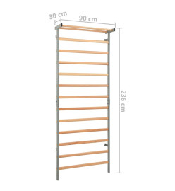 Support d’escalade gymnastique Intérieur 90x30x236 cm