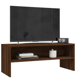 Meuble TV Chêne marron 100x40x40 cm Bois d'ingénierie