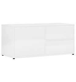 Meuble TV Blanc brillant 80x34x36 cm Aggloméré