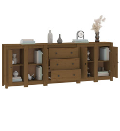 Buffet Marron miel 230x35x80 cm Bois massif de pin