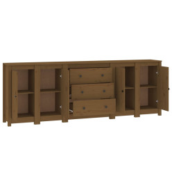 Buffet Marron miel 230x35x80 cm Bois massif de pin