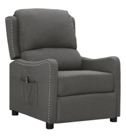 Fauteuil inclinable électrique Gris foncé Tissu