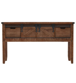 Table console Bois massif de sapin 131 x 35,5  x 75 cm Marron