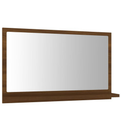 Miroir de bain Chêne marron 60x10,5x37 cm Bois d'ingénierie