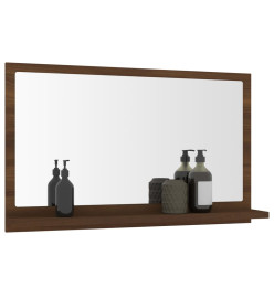 Miroir de bain Chêne marron 60x10,5x37 cm Bois d'ingénierie