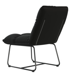 Chaise de détente avec cadre en métal Noir Velours