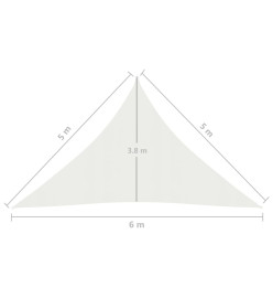 Voile d'ombrage 160 g/m² Blanc 5x5x6 m PEHD