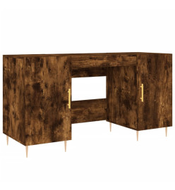 Bureau chêne fumé 140x50x75 cm bois d'ingénierie