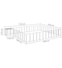 Chenil Argenté 37,51 m² Acier