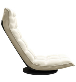 Chaise de sol pivotante Crème Velours