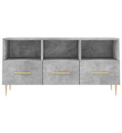 Meuble TV gris béton 102x36x50 cm bois d'ingénierie