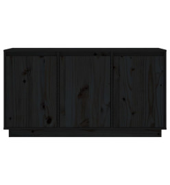 Buffet Noir 111x34x60 cm Bois massif de pin