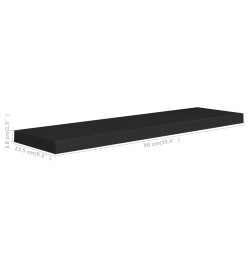 Étagères murales flottantes 4 pcs Noir 90x23,5x3,8 cm MDF