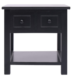 Table d'appoint Noir 40x40x40 cm Bois de Paulownia