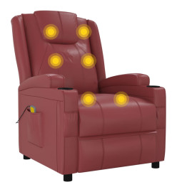 Fauteuil de massage Rouge bordeaux Similicuir