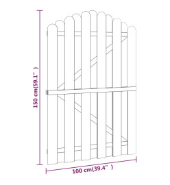 Portail de jardin Bois de pin imprégné 100x150 cm