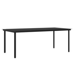 Ensemble de salle à manger de jardin coussins 9 pcs Marron/noir