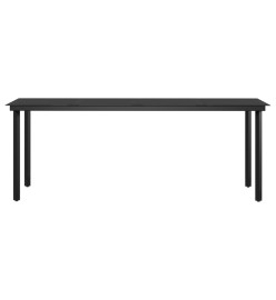 Ensemble de salle à manger de jardin coussins 9 pcs Marron/noir