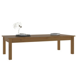 Table basse Marron miel 110x50x30 cm Bois massif de pin